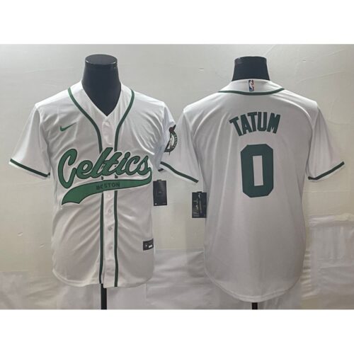 68647384bc9ae_1 Men's Boston Celtics #0 Jayson Tatum White Stitched Baseball Jersey