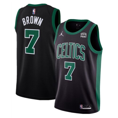 686473be82987_1 Men's Boston Celtics #7 Jaylen Brown Black Statement Edition Stitched Basketball Jersey
