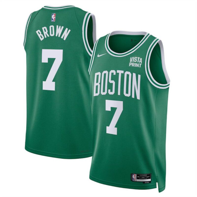 686473ca17320_1 Men's Boston Celtics #7 Jaylen Brown Kelly Green 2024 Finals Icon Edition Stitched Basketball Jersey