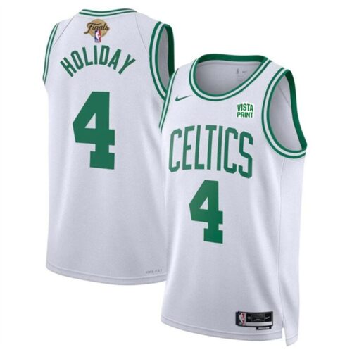 686473d14387b_1 Men's Boston Celtics #4 Jrue Holiday White 2024 Finals Association Edition Stitched Basketball Jersey