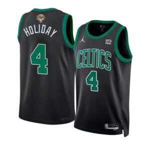 686473e44135f_1 Men's Boston Celtics #4 Jrue Holiday Black 2024 Finals Statement Edition Stitched Basketball Jersey