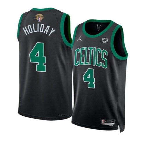 686473e44135f_1 Men's Boston Celtics #4 Jrue Holiday Black 2024 Finals Statement Edition Stitched Basketball Jersey