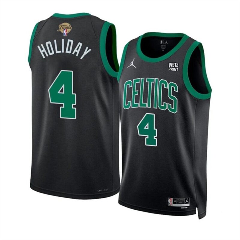686473e44135f_1 Men's Boston Celtics #4 Jrue Holiday Black 2024 Finals Statement Edition Stitched Basketball Jersey