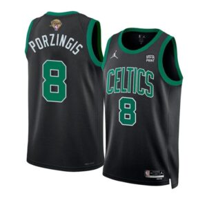 686473e7c78cc_1 Men's Boston Celtics #8 Kristaps Porzingis Black 2024 Finals Statement Edition Stitched Basketball Jersey