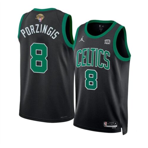686473e7c78cc_1 Men's Boston Celtics #8 Kristaps Porzingis Black 2024 Finals Statement Edition Stitched Basketball Jersey