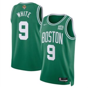 686473f6af2ff_1 Men's Boston Celtics #9 Derrick White Kelly Green 2024 Finals Icon Edition Stitched Basketball Jersey