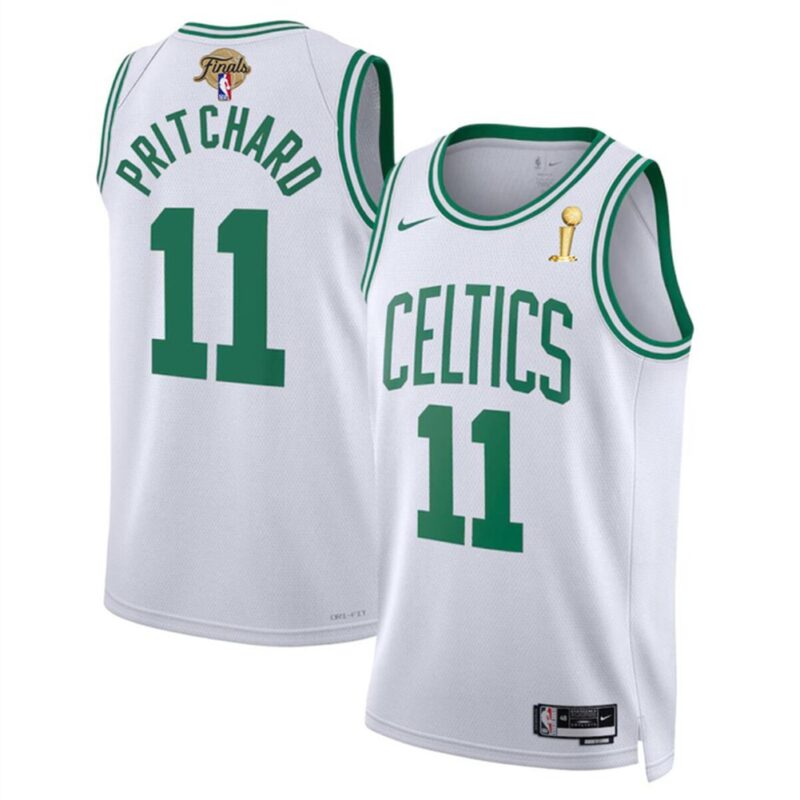 6864748511dca_1 Men's Boston Celtics #11 Payton Pritchard White 2024 Finals Champions Association Edition Stitched Basketball Jersey