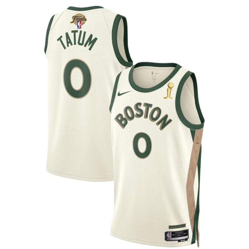 6864748c961b0_1 Men's Boston Celtics #0 Jayson Tatum White 2024 Finals Champions City Edition Stitched Basketball Jersey