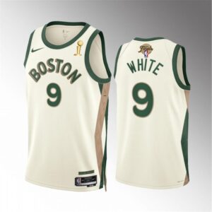 6864749793622_1 Men's Boston Celtics #9 Derrick White 2024 Finals Champions City Edition Stitched Basketball Jersey