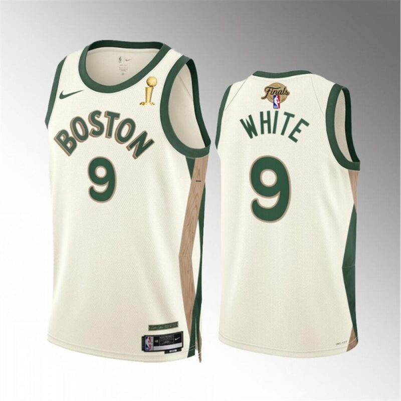 6864749793622_1 Men's Boston Celtics #9 Derrick White 2024 Finals Champions City Edition Stitched Basketball Jersey