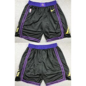 686474bc274f0_1 Men's Los Angeles Lakers Black Shorts (Run Small)