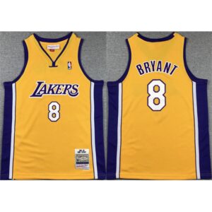 6864756356b47_1 Youth Los Angeles Lakers #8 Kobe Bryant Yellow Stitched Basketball Jersey