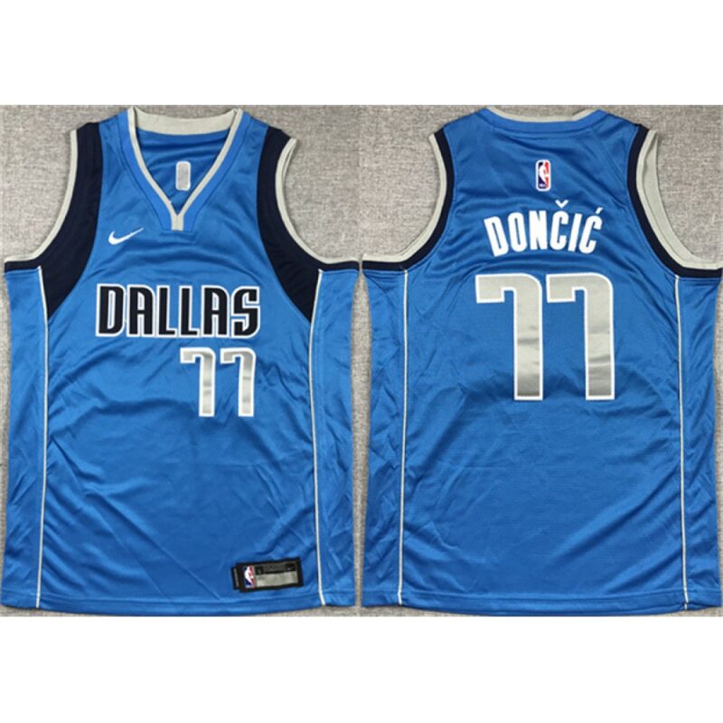 6864757f72393_1 Youth Dallas Mavericks #77 Luka Doncic Blue Stitched Basketball Jersey