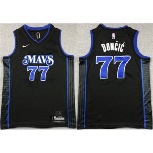 686475852eb03_1 Youth Dallas Mavericks #77 Luka Doncic Black City Edition Stitched Basketball Jersey