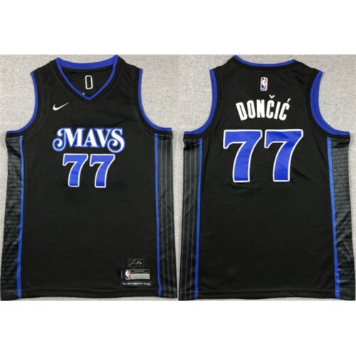 686475852eb03_1 Youth Dallas Mavericks #77 Luka Doncic Black City Edition Stitched Basketball Jersey