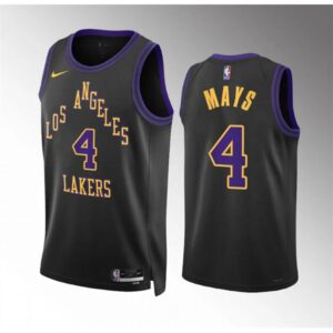 686475cc4c61c_1 Men's Los Angeles Lakers #4 Skylar Mays Black 2023/24 City Edition Stitched Basketball Jersey