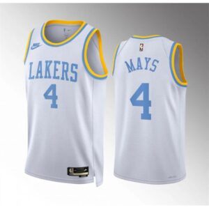 686475d896ac9_1 Men's Los Angeles Lakers #4 Skylar Mays White Classic Edition Stitched Basketball Jersey