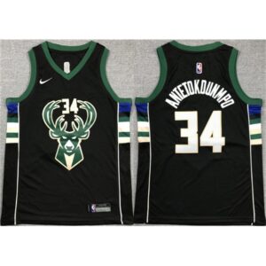 686476174314f_1 Youth Milwaukee Bucks #34 Giannis Antetokounmpo Black Stitched Basketball Jersey