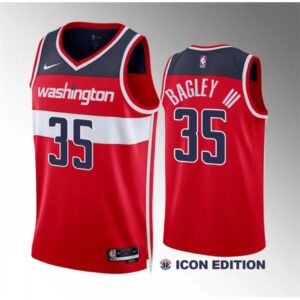 6864763694968_1 Men's Washington Wizards #35 Marvin Bagley III Red Icon Edition Stitched Basketball Jersey