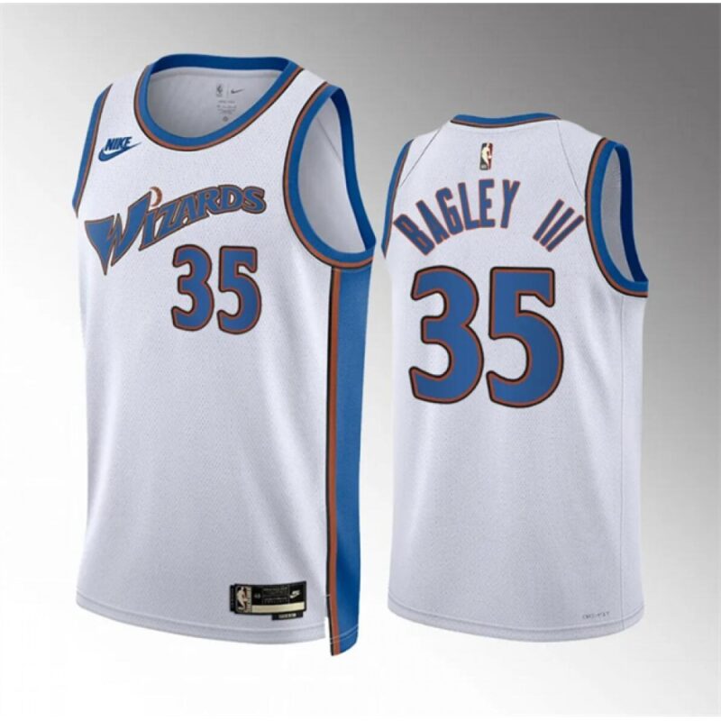 6864763aa4194_1 Men's Washington Wizards #35 Marvin Bagley III White Classic Edition Stitched Basketball Jersey