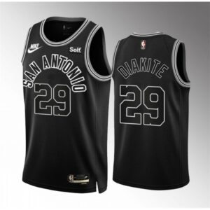 68647669a4a3b_1 Men's San Antonio Spurs #29 Mamadi Diakite Black Icon Edition Stitched Basketball Jersey