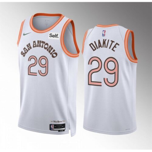 6864766d71324_1 Men's San Antonio Spurs #29 Mamadi Diakite White 2023/24 City EditionStitched Basketball Jersey