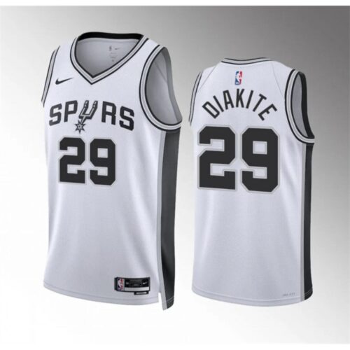 6864767112c54_1 Men's San Antonio Spurs #29 Mamadi Diakite White Association Edition Stitched Basketball Jersey