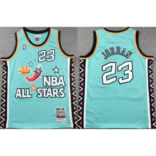6864767bd2749_1 Youth Chicago Bulls #23 Michael Jordan Teal All Star Stitched Basketball Jersey