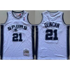 686476a5c41a8_1 Youth Spurs #21 Tim Duncan White Stitched Jersey