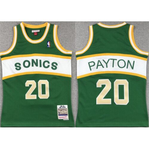 686476b28f022_1 Youth Oklahoma City Thunder #20 Gary Payton Green/White Stitched Basketball Jersey