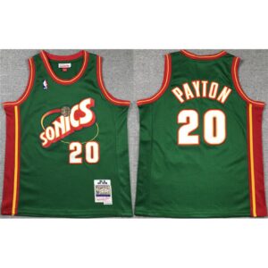 686476b5baaf6_1 Youth Oklahoma City Thunder #20 Gary Payton Green Stitched Basketball Jersey