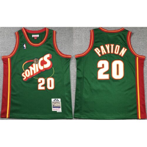 686476b5baaf6_1 Youth Oklahoma City Thunder #20 Gary Payton Green Stitched Basketball Jersey