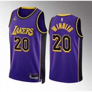 686476bfc3976_1 Men's Los Angeles Lakers #20 Dylan Windler Purple Statement Edition Stitched Basketball Jersey