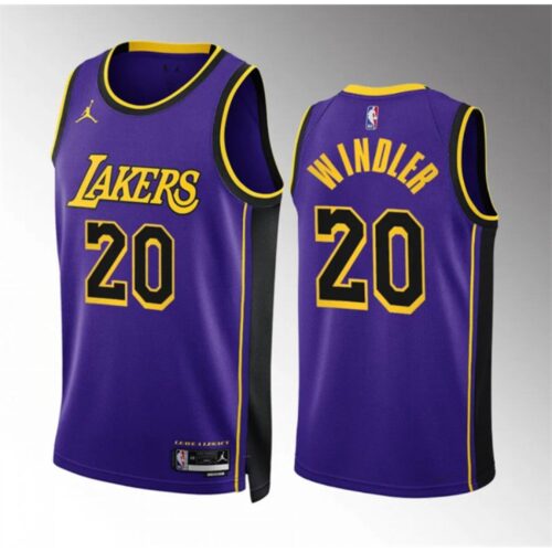 686476bfc3976_1 Men's Los Angeles Lakers #20 Dylan Windler Purple Statement Edition Stitched Basketball Jersey