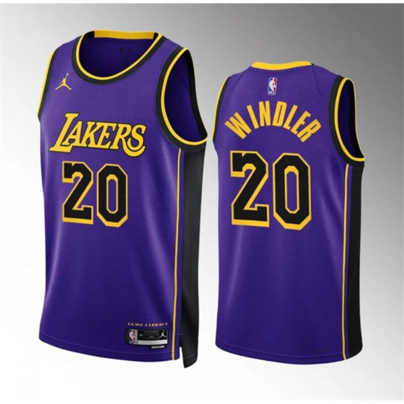 686476bfc3976_1 Men's Los Angeles Lakers #20 Dylan Windler Purple Statement Edition Stitched Basketball Jersey