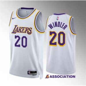 686476c7682dc_1 Men's Los Angeles Lakers #20 Dylan Windler White Association Edition Stitched Basketball Jersey
