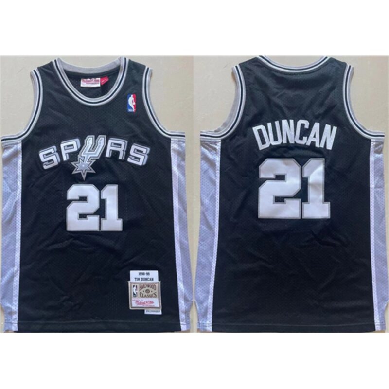 686476d1aaf07_1 Youth Spurs #21 Tim Duncan Black Stitched Jersey