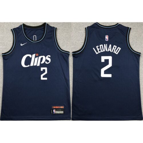 686476d4859f2_1 Youth Los Angeles Clippers #2 Kawhi Leonard Navy City Edition Stitched Basketball Jersey