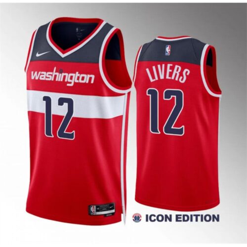6864770b9f300_1 Men's Washington Wizards #12 Isaiah Livers Red Icon Edition Stitched Basketball Jersey