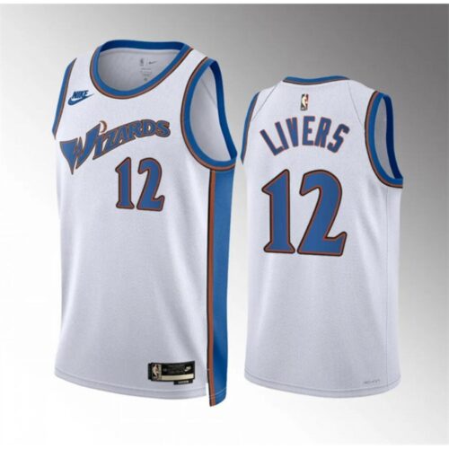 6864770fc004c_1 Men's Washington Wizards #12 Isaiah Livers White Classic Edition Stitched Basketball Jersey