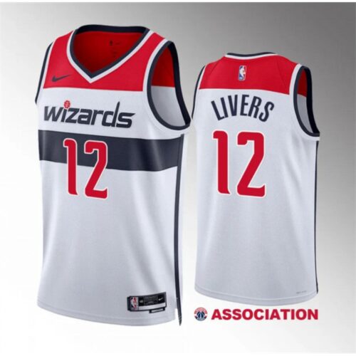 686477137633c_1 Men's Washington Wizards #12 Isaiah Livers White Association Edition Stitched Basketball Jersey