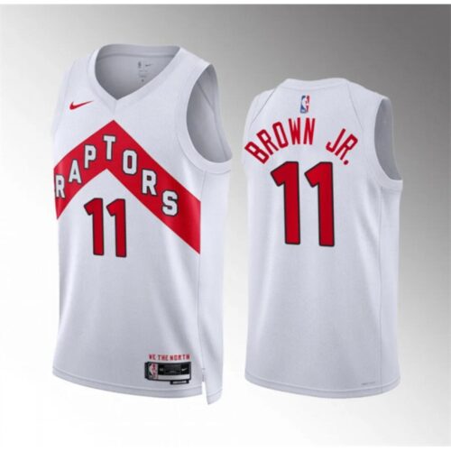 6864771f601e2_1 Men's Toronto Raptors #11 Bruce Brown Jr White Association Edition Stitched Basketball Jersey