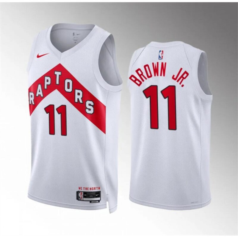 6864771f601e2_1 Men's Toronto Raptors #11 Bruce Brown Jr White Association Edition Stitched Basketball Jersey