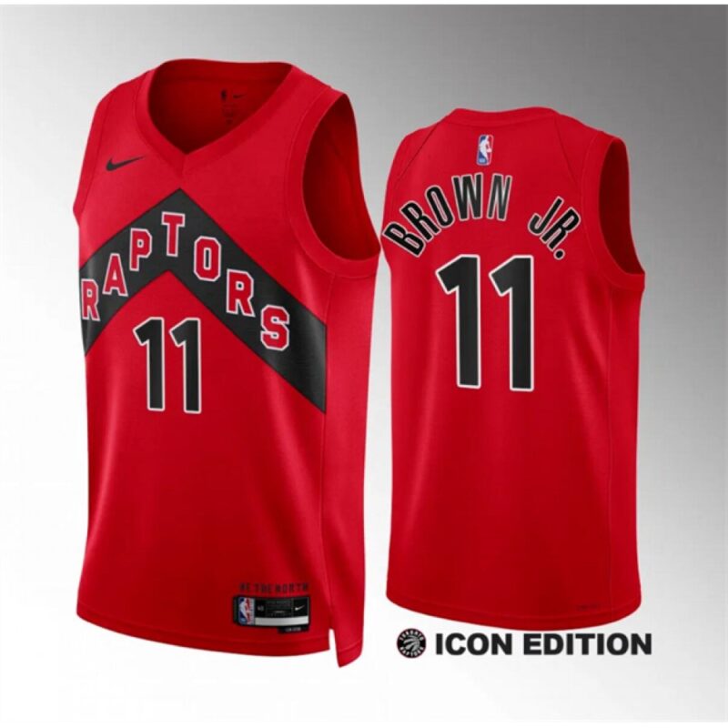 6864772327e1e_1 Men's Toronto Raptors #11 Bruce Brown Jr Red Icon Edition Stitched Basketball Jersey