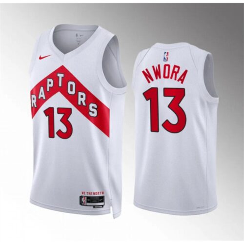6864772eee851_1 Men's Toronto Raptors #13 Jordan Nwora White Association Edition Stitched Basketball Jersey