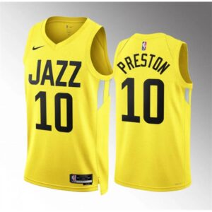 68647759e442b_1 Men's Utah Jazz #10 Jason Preston Yellow Association Edition Stitched Basketball Jersey