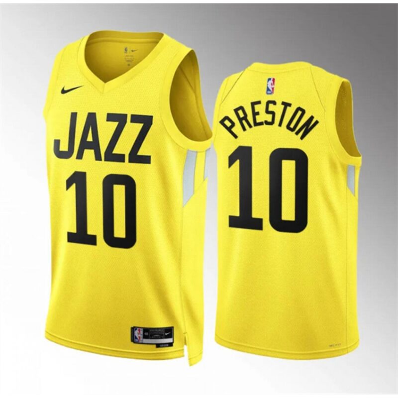 68647759e442b_1 Men's Utah Jazz #10 Jason Preston Yellow Association Edition Stitched Basketball Jersey