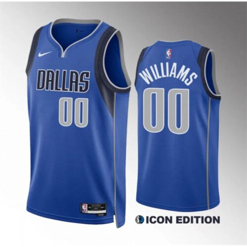 6864776959502_1 Men's Dallas Mavericks #00 Brandon Williams Blue Icon Edition Stitched Basketball Jersey