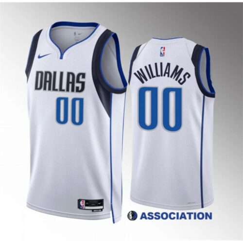 6864776db565b_1 Men's Dallas Mavericks #00 Brandon Williams White Association Edition Stitched Basketball Jersey