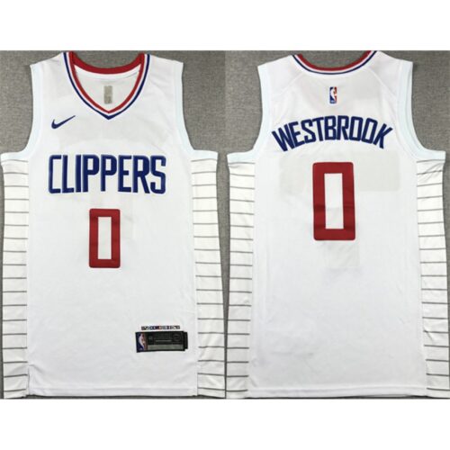 686477a5cc774_1 Men's Los Angeles Clippers #0 Russell Westbrook White 2023 Association Edition Stitched Jersey
